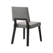 Channell 5 Piece Black Wood Dining Table Set with Charcoal Fabric