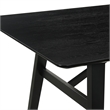 Channell 7 Piece Black Wood Dining Table Set with Charcoal Fabric