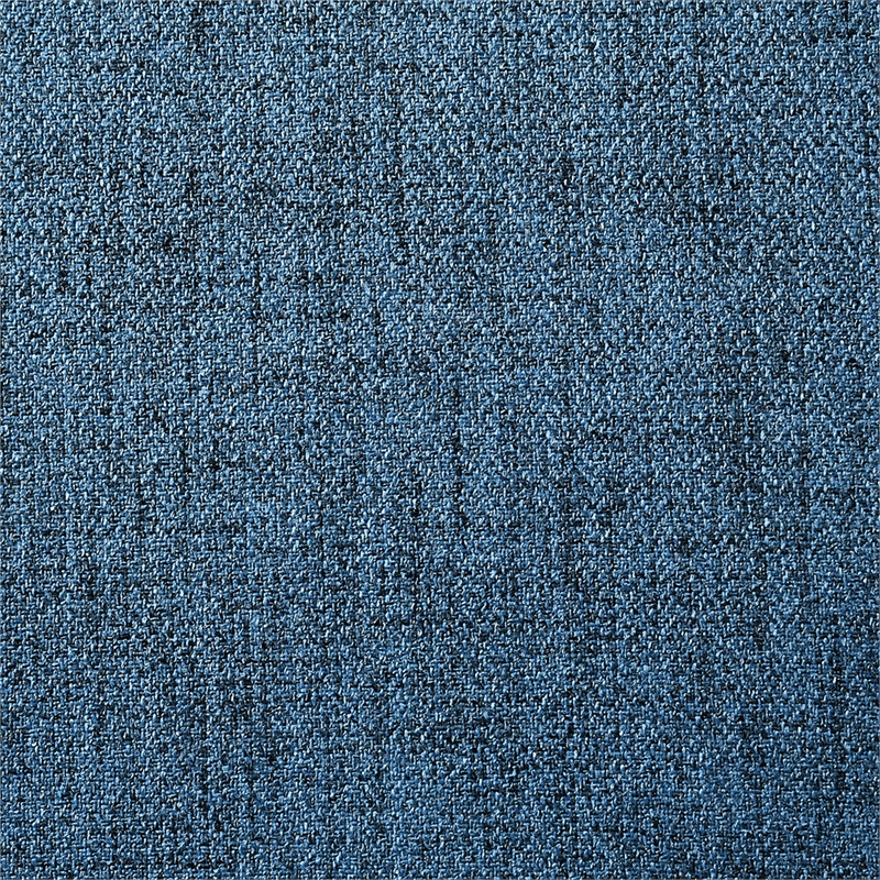 Channell 5 Piece Walnut Wood Dining Table Set with Benches in Blue Fabric