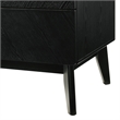 Petra Queen 4 Piece Wood Bedroom Set in Black Finish