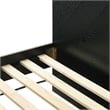 Petra Queen 4 Piece Wood Bedroom Set in Black Finish