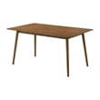 Westmont Santana 5 Piece Walnut Wood Dining Table Set with Orange Fabric