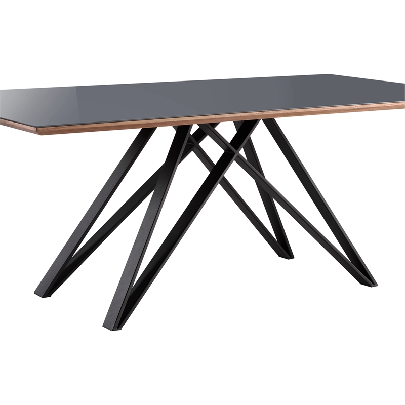 Urbino Lyon 5 Piece Dining Set with Gray Fabric Chairs