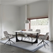 Esme Penny 5 Piece Dining Set with Gray Fabric Chairs