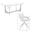 Esme Penny 7 Piece Dining Set with Gray Fabric Chairs