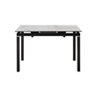 Giana Kash 5 Piece Extendable Dining Set with Black Faux Leather Chairs