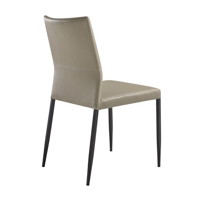 Giana Kash 5 Piece Extendable Dining Set with Taupe Gray Faux Leather Chairs