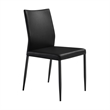 Giana Kash 7 Piece Extendable Dining Set with Black Faux Leather Chairs