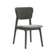 Kalia 5 Piece Wood Dining Set in Gray Finish with Gray Fabric