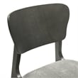 Kalia 5 Piece Wood Dining Set in Gray Finish with Gray Fabric