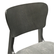 Kalia 7 Piece Wood Dining Set in Gray Finish with Gray Fabric