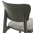 Kalia 7 Piece Wood Dining Set in Gray Finish with Gray Fabric