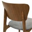 Kalia 5 Piece Wood Dining Set in Walnut Finish with Charcoal Fabric