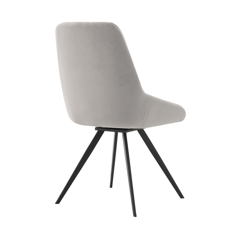 Knox Alison 5 Piece Dining Set with Gray Velvet Chairs