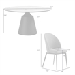 Knox Sunny 5 Piece Dining Set with Gray Fabric Chairs