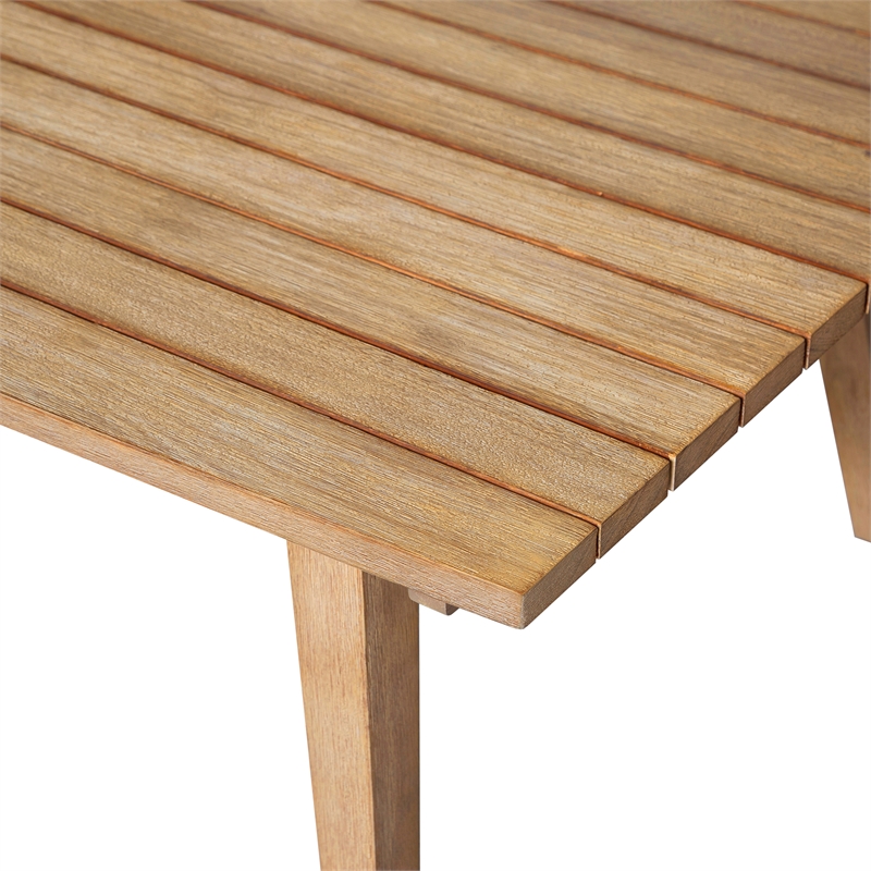 Vivid Outdoor Patio Bar Stool in Gray Eucalyptus Wood with Gray Olefin Cushions