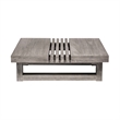 Glendora Doris Outdoor 7 Piece Live Edge Dining Set in Eucalyptus and Black Rope