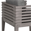 Glendora Island Outdoor 5 Piece Live Edge Dining Set in Eucalyptus and Rope