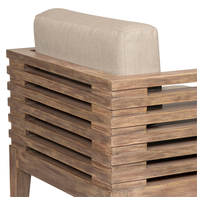 Glendora Island Outdoor 7 Piece Live Edge Dining Set in Eucalyptus and Rope