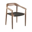 Escondido Santo Outdoor 5 Piece Round Dining Set in Eucalyptus and Charcoal Rope