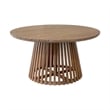 Escondido Santo Outdoor 5 Piece Round Dining Set in Eucalyptus and Charcoal Rope