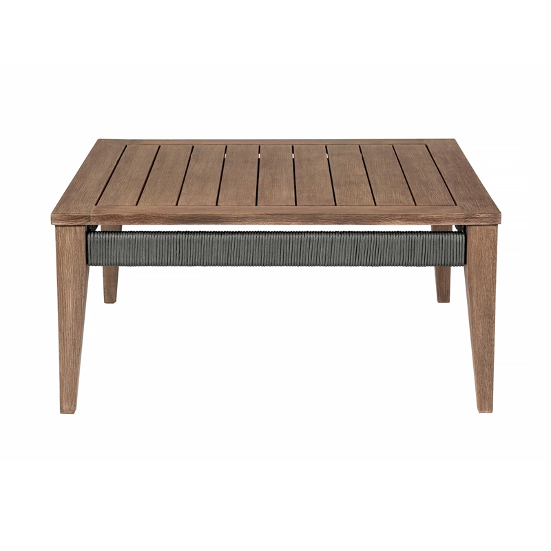 Orbit Outdoor 4 Piece Conversation Set in Eucalyptus with Rope and Cushions