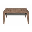 Orbit Outdoor 4 Piece Conversation Set in Eucalyptus with Rope and Cushions