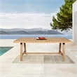 Vivid Outdoor Counter Stool in Light Eucalyptus Wood with Taupe Cushions