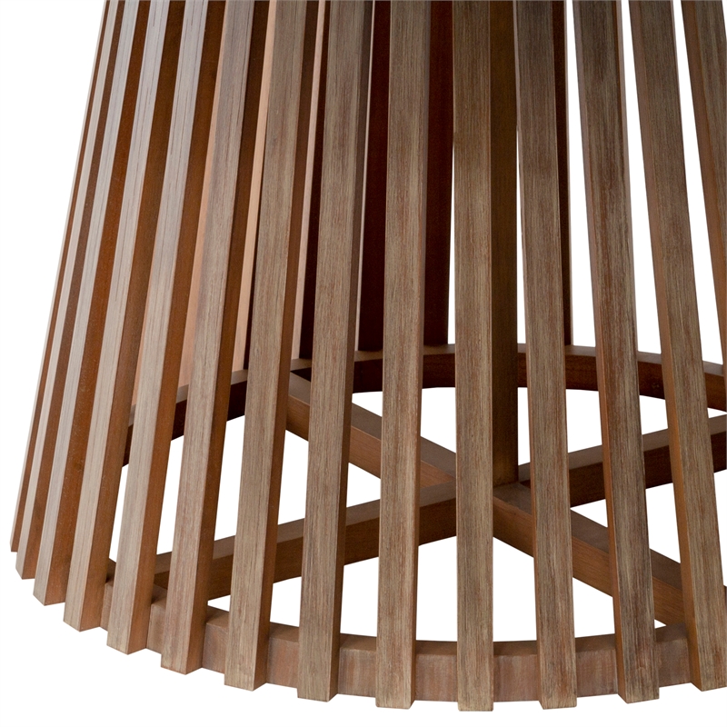 Vivid Outdoor Patio Dining Chair in Light Eucalyptus Wood with Taupe Cushions