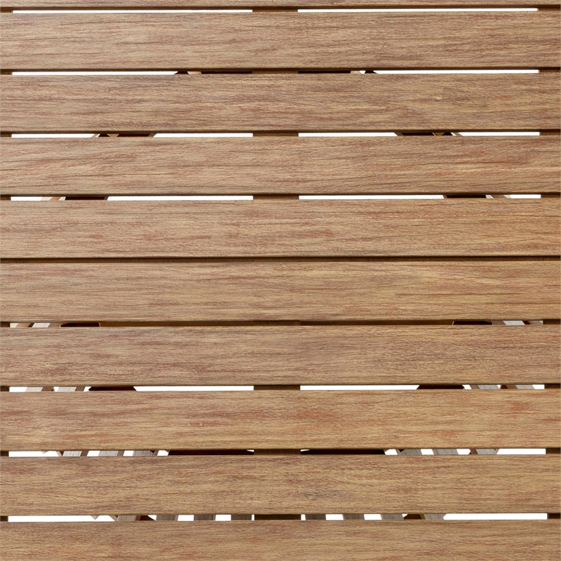 Vivid Outdoor Patio Dining Chair in Light Eucalyptus Wood with Taupe Cushions