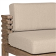 Benicia Outdoor Patio Chair in Black Steel with Gray Rope and Taupe Cushions