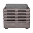 Benicia Outdoor Patio Sofa in Black Steel with Gray Rope and Taupe Cushions