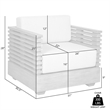 Benicia Outdoor Patio Sofa in Black Steel with Gray Rope and Taupe Cushions