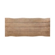 Glendora Outdoor Live Edge Dining Table in Eucalyptus Wood with Black Metal Base