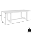 Glendora Outdoor Live Edge Dining Table in Eucalyptus Wood with Black Metal Base