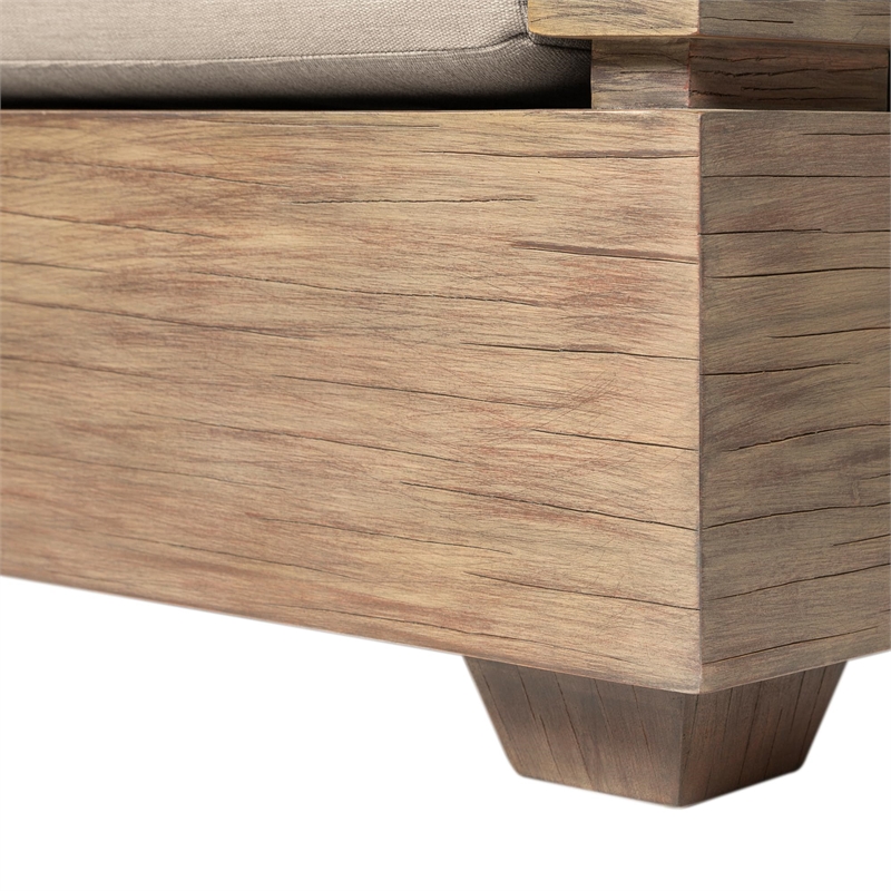 Vivid Outdoor 4 Piece Conversation Set in Light Eucalyptus Wood with Cushions