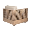 Vivid Outdoor 4 Piece Conversation Set in Light Eucalyptus Wood with Cushions