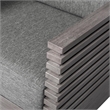 Vivid Outdoor 4 Piece Conversation Set in Gray Eucalyptus Wood with Cushions