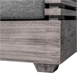 Vivid Outdoor 4 Piece Conversation Set in Gray Eucalyptus Wood with Cushions