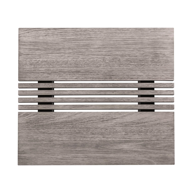 Vivid Outdoor 4 Piece Conversation Set in Gray Eucalyptus Wood with Cushions