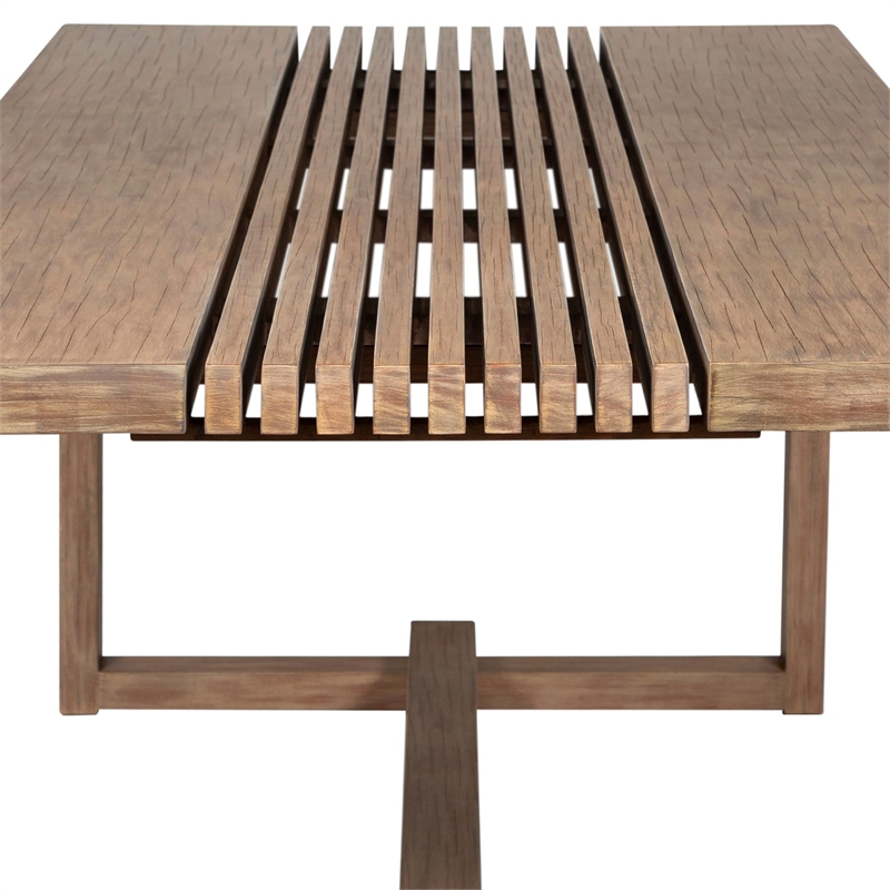 Vivid Outdoor 5 Piece Dining Set in Light Eucalyptus Wood with  Cushions