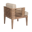 Vivid Outdoor 5 Piece Dining Set in Light Eucalyptus Wood with  Cushions