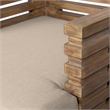 Vivid Outdoor 5 Piece Dining Set in Light Eucalyptus Wood with  Cushions