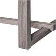 Vivid Outdoor 5 Piece Dining Set in Gray Eucalyptus Wood with Gray Cushions