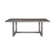 Vivid Outdoor 5 Piece Dining Set in Gray Eucalyptus Wood with Gray Cushions