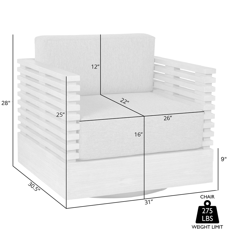 Orbit Outdoor Patio Dining Table in Weathered Eucalyptus Wood