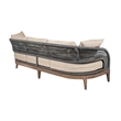 Orbit Outdoor Sofa in Eucalyptus Wood with Gray Rope and Taupe Olefin Cushions