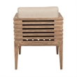 Orbit Outdoor Sofa in Eucalyptus Wood with Gray Rope and Taupe Olefin Cushions