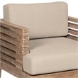 Orbit Outdoor Sofa in Eucalyptus Wood with Gray Rope and Taupe Olefin Cushions