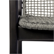 Vivid Outdoor Patio Chair in Gray Eucalyptus Wood with Gray Olefin Cushions